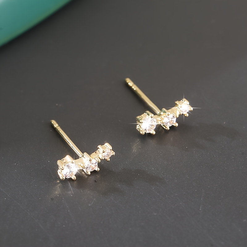 Minimalist Star Stud Earrings with Zirconia Stones - Perfect Gift